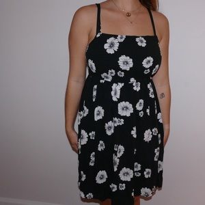 black floral dress